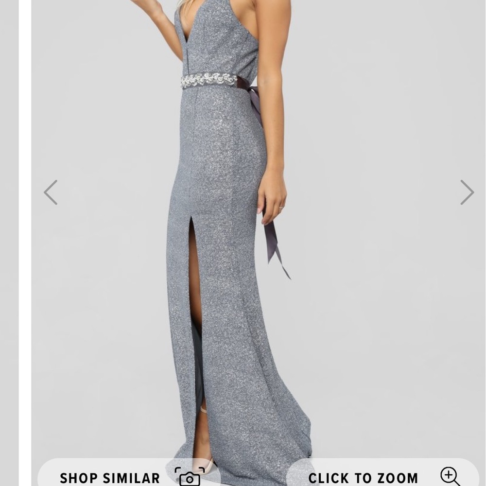 Silver formal dress